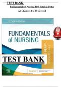 Test Bank - Fundamentals of Nursing 11th Edition (Potter), Chapter 1 - 49 > Download as Pdf File <