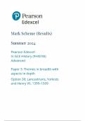 Pearson Edexcel In GCE History (9HI0/30) Advanced Paper 3: Themes in breadth with aspects in depth Option 30: Lancastrians, Yorkists and Henry VII, 1399–1509 Mark Scheme (Results) Summer 2024