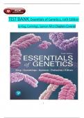 Essentials of Genetics, 10th Edition Test Bank by (Klug/ Cummings/ Spencer/ Palladino/ Killian),  All 1-21 Chapters Covered ,Latest Edition