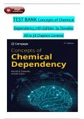 Test Bank For Concepts of Chemical Dependency 11th Edition by Harold E. DoweikoAmelia Evans  All 1-38 Chapters Covered ,Latest Edition