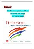 Test Bank - Finance Applications and Theory 6th Edition by Cornett, Adair & Nofsinger,  All 1-20 Chapters Covered ,Latest Edition