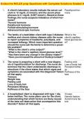 Endocrine NCLEX prep Questions with Complete Solutions Graded A+