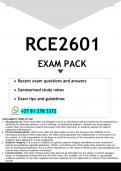 RCE2601 EXAM PACK 2025 - DISTINCTION GUARANTEED