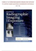 TEST BANK FOR RADIOGRAPHIC IMAGING AND EXPOSURE 7TH EDITION FAUBER QUESTIONS & ANSWERS WITH RATIONALES (CH 1-10)