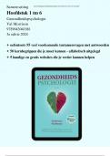 Samenvatting Gezondheidspsychologie 5e druk 2024 - HST 1 tm 6 - Val Morrison - 9789043041881  + tentamenvragen + kernbegrippen en meer