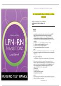 LPN TO RN TRANSITIONS 4th EDITION BY CLAYWELL TEST BANK UPDATED 2025