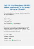 NAFI CFEI Actual Exam (Latest 2025/2026 Update) Questions with Verified Answers| 100% Correct | Graded A.