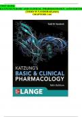 TEST BANK- KATZUNG'S BASIC AND CLINICAL  PHARMACOLOGY, 16TH EDITION (TODD W.VANDERAH,2023) CHAPTERS 1-66