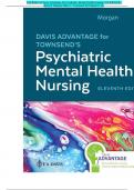 Complete Test Bank For Davis Advantage for Psychiatric Mental Health Nursing 11th Edition By Karyn I. Morgan; Mary C. Townsend | All Chapters 1-43| Complete Guide with Verified Solution| Latest 2025 A+