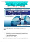  Clinical Manifestations and Assessment of Respiratory Disease 8th Edition by TERRY DES JARDINS AND GEORGE G. BURTON TEST BANK. Questions with correct and detailed answers with full details. GUARANTEED A+ GRADE.