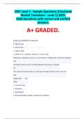 CMT Level 1 - Sample Questions (Chartered Market Technician - Level 1) 2025-2026.Questions with correct and verified answers. A+ GRADED.