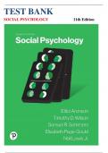 Test Bank for Social Psychology 11th Edition by Elliot Aronson, Timothy D. Wilson| 9780137633647| All Chapters| LATEST