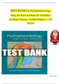 TEST BANK For Psychopharmacology  Drugs the Brain and Behavior 3rd Edition  By Meyer Nursing, Verified Chapters 1 – 20 2025/2026