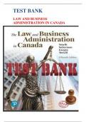 Test Bank for Law and Business Administration in Canada, 15th Edition by J E. Smyth and Dan Soberman| 9780134841298| All Chapters 1-32| LATEST