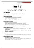 Tema 2 - Tipos de SIG y el proyecto