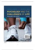 Test Bank for Psychology and the Challenges of Life: Adjustment and Growth 14th Edition(Latest Edition)