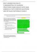 NEXT GENERATION RN ATI  FUNDAMENTALS OF NURSING  PROCTORED EXAM 2024/25 WITH NGN  GRADED A+ WITH VERIFIED QUESTIONS  AND DETAILED RATIONALES EXAM 1