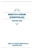 ENG1514 EXAM (PORTFOLIO) JAN/FEB 2025 DUE DATE :31 JANUAURY 2025