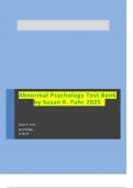 Abnormal Psychology Test Bank by Susan K. Fuhr 2025  