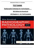 test bank for Radiographic Pathology for Technologists 8th Edition by Kowalczyk