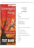 Gerontological Nursing 10th Edition  Eliopoulos Test Bank  ISBN.13:9781975161002 Updated 2025