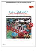 Test Bank for Essential Cell Biology 6th Edition (W.W. Norton & Company, 2023) by Bruce Alberts, Isbn no; 9781324033349 (NEWEST 2025)