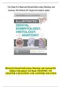 Test Bank For Illustrated Dental Embryology Histology and  Anatomy 5th Edition by Fehrenbach 