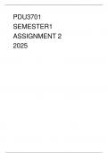 PDU3701 ASSIGNMENT 2 SEMESTER 1 2025