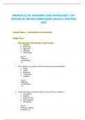 Test Bank For Principles of Anatomy and Physiology, 12th Edition by Gerard J. Tortora , Bryan H. Derrickson. Tortora ISBN : 9780470084717 | Complete Guide A+