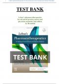 Test Bank Lehne’s pharmacotherapeutics for advanced practice nurses and physician assistants 2nd edition by Rosenthal 