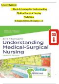  STUDY GUIDE for Davis Advantage for Understanding Medical-Surgical Nursing, 7th Edition By Linda S. Hopper, Paula D.; Williams, All Chapters 1 - 57, Complete Newest Version