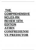 THE COMPREHENSIVE NCLEX-RN REVIEW 19TH EDITION ATIRN COMPREHENSI VE PREDICTOR