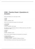 CSW - Practice Exam 1 Questions & Answers