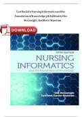 Test Bank for Nursing Informatics and the Foundation of Knowledge 5th Edition by Dee McGonigle, Kathleen Mastrian