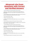 Vita Advanced Exam Questions with Correct and Verified Answers