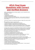 ATLS Final Exam Questions with Correct and Verified Answers