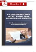 Pennsylvania Notary Public Exam Study Guide with 225 Practice Questions with Detailed Answers (2025 / 2026) 100% Verified