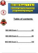 BIO 669 Exam 1, 2, & 3: ALL IN ONE (2025 / 2026): Actual Questions with Revised Correct Answers, (A+ Guarantee)