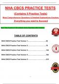 NHA CBCS Exam Study Guide with 5 Practice Exam: 600 Qs & Ans to Pass the Exam (2025 / 2026) 100% Verified