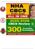 NHA CBCS Exam Study Guide with 300+ Practice Qs & Ans to Pass the Exam (2025 / 2026) 100% Verified