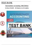 Test Bank - Intermediate Accounting, 18th Edition - Kieso  (All Chapters 1 to 23 Covered) > Pdf File