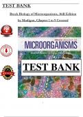 Test Bank - Brock Biology of Microorganisms, 16th Edition - Madigan (All Chapters 1 to 9 Covered) > Pdf File