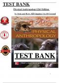 Test Bank - Physical Anthropology, 12th Edition - Stein (All Chapters 1 to 18 Covered) > Pdf File