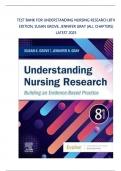 TEST BANK For Understanding Nursing Research 8th Edition By Susan Grove, ISBN: 9780323826419, All 14 Chapters Covered, Verified Latest Edition