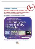 Test Bank for Urinalysis and Body Fluids 7th Edition by Susan King Strasinger and Marjorie Schaub Di Lorenzo isnb-9780803675827 All Chapters 1-17| Latest  Verified Document