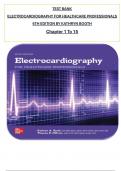 TEST BANK FOR ELECTROCARDIOGRAPHY FOR HEALTHCARE PROFESSIONALS 6TH EDITION BY KATHRYN BOOTH