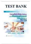 Leadership Roles and Management Functions in Nursing 9th Edition Marquis, Huston Test Bank