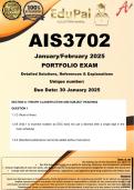 AIS3702  January February Portfolio (COMPLETE ANSWERS) 2025 - DUE 30 January 2025