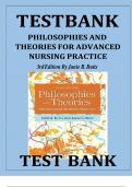 Test Bank For Philosophies and Theories for Advanced Nursing Practice 3rd Edition All Chapters |A+ ULTIMATE GUIDE 2022