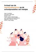 PWS: Invloed van de menstruatiecyclus op de schoolprestaties van meisjes |Cijfer 9,0| Genomineerd PWS |